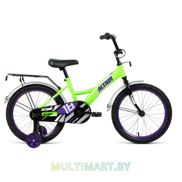 Детский велосипед Altair Kids 18 (салатовый/черный/фиолетовый, 2020)